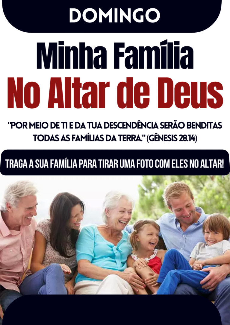 Folheto Domingo Minha Família No Altar De Deus Canal Fé Forte