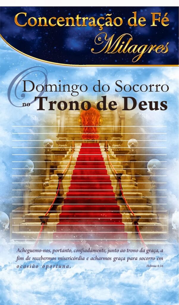 Folheto Domingo Do Socorro Do Trono De Deus Canal Fé Forte