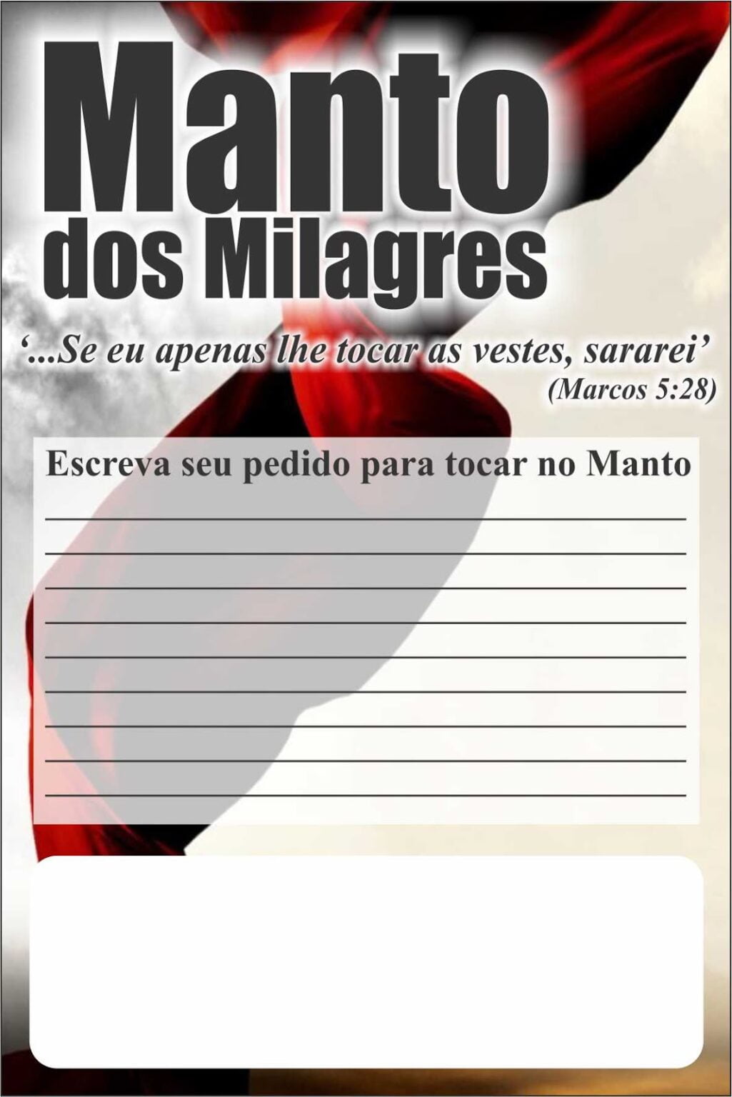 Folheto A Consagração Do Pão E Água Canal Fé Forte