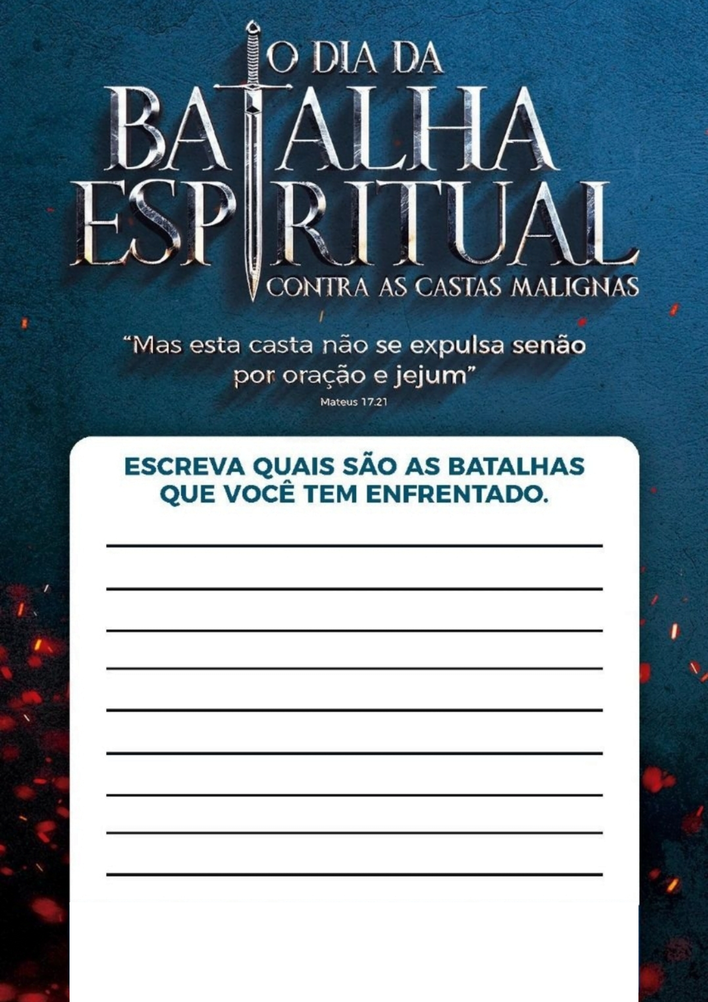 Folheto Jejum Da Batalha Espiritual Canal Fé Forte