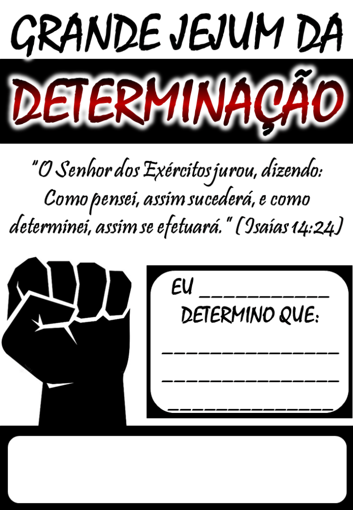 Folheto Jejum da Determinação